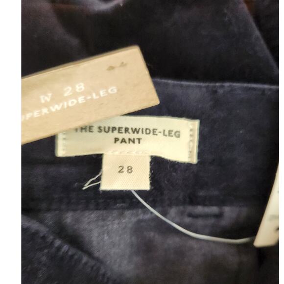 NWT Madewell Superwide-Leg Pants in Velvet Navy Blue 28 - Picture 7 of 12